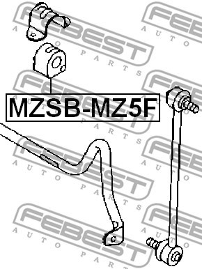 Mounting, stabiliser bar FEBEST MZSBMZ5F 2