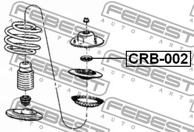 Rolling Bearing, suspension strut support mount FEBEST CRB002 2