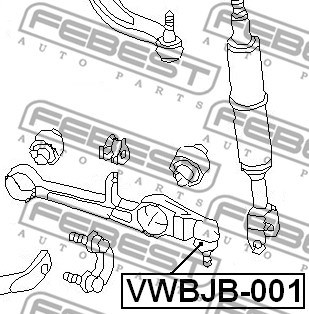 Repair Kit, ball joint FEBEST VWBJB001 2