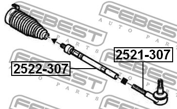 Tie Rod End FEBEST 2521307 2