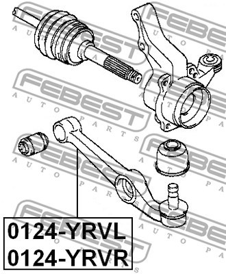 Control Arm/Trailing Arm, wheel suspension FEBEST 0124YRVL 2