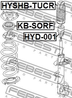 Rolling Bearing, suspension strut support mount FEBEST KBSORF 2