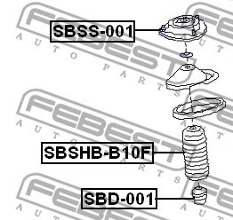 Suspension Strut Support Mount FEBEST SBSS001 2