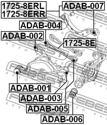 Mounting, control/trailing arm FEBEST ADAB003 2