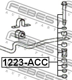Link/Coupling Rod, stabiliser bar FEBEST 1223ACC 2