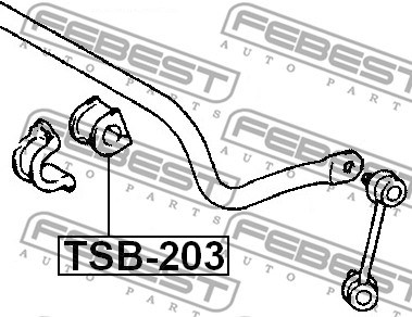 Bushing, stabiliser bar FEBEST TSB203 2