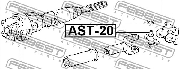 Joint, propshaft FEBEST AST20 2