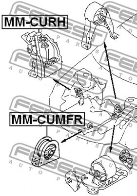 Mounting, engine FEBEST MMCUMFR 2