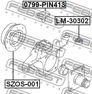 Repair Kit, steering knuckle FEBEST 0799PIN413 2