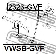 Link/Coupling Rod, stabiliser bar FEBEST 2323GVF 2