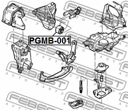 Mounting, engine FEBEST PGMB001 2