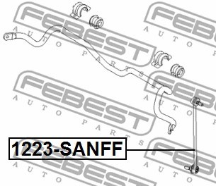 Link/Coupling Rod, stabiliser bar FEBEST 1223SANFF 2