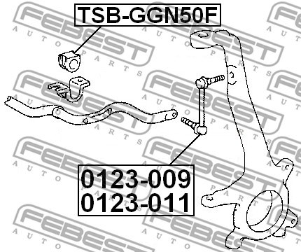 Mounting, stabiliser bar FEBEST TSBGGN50F 2