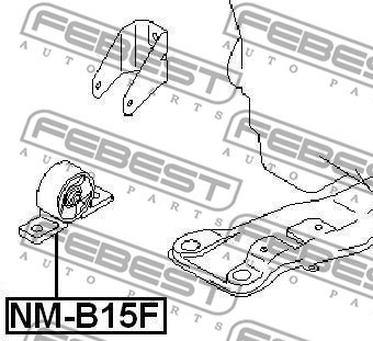 Mounting, engine FEBEST NMB15F 2