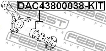 Wheel Bearing Kit FEBEST DAC43800038KIT 2