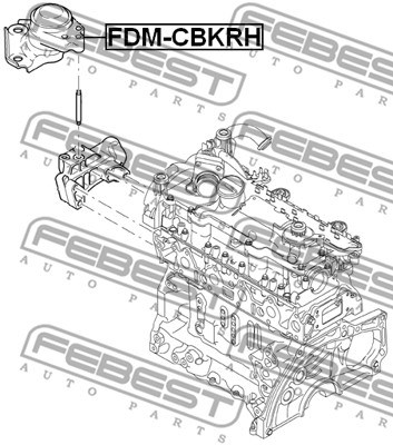 Mounting, engine FEBEST FDMCBKRH 2