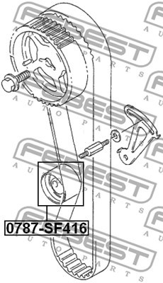 Tensioner Pulley, timing belt FEBEST 0787SF416 2