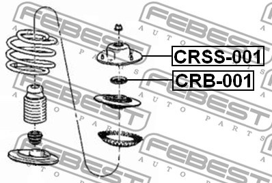 Rolling Bearing, suspension strut support mount FEBEST CRB001 2
