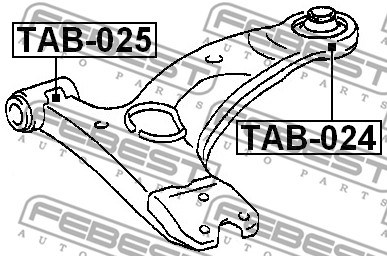 Mounting, control/trailing arm FEBEST TAB024 2