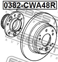 Wheel Hub FEBEST 0382CWA48R 2