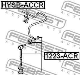 Link/Coupling Rod, stabiliser bar FEBEST 1223ACR 2