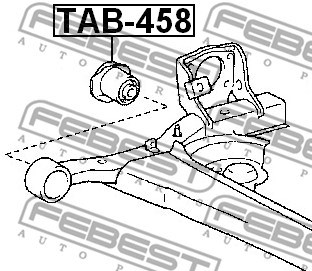 Bushing, axle beam FEBEST TAB458 2