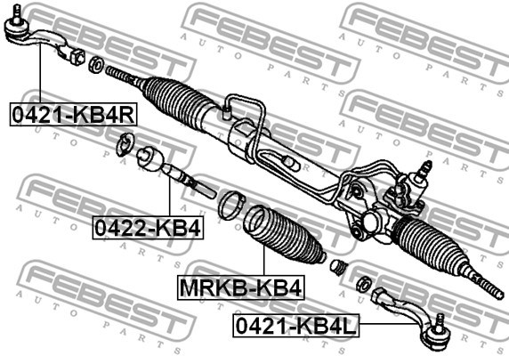 Tie Rod End FEBEST 0421KB4R 2