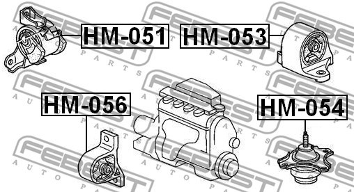 Mounting, engine FEBEST HM051 2