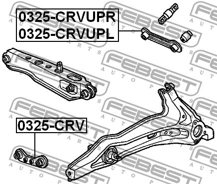 Control Arm/Trailing Arm, wheel suspension FEBEST 0325CRVUPL 2