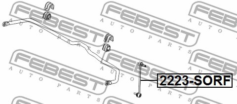 Link/Coupling Rod, stabiliser bar FEBEST 2223SORF 2