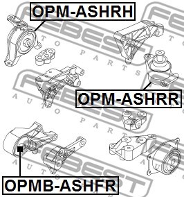 Mounting, engine FEBEST OPMASHRR 2
