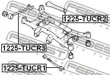 Control Arm/Trailing Arm, wheel suspension FEBEST 1225TUCR1 2