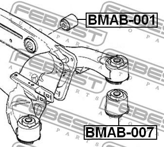 Mounting, axle beam FEBEST BMAB007 2