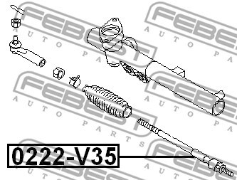 Inner Tie Rod FEBEST 0222V35 2