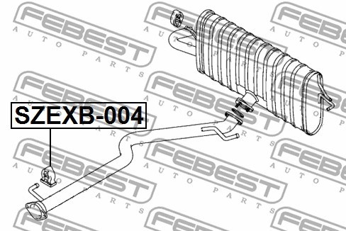 Mounting Kit, exhaust system FEBEST SZEXB004 2