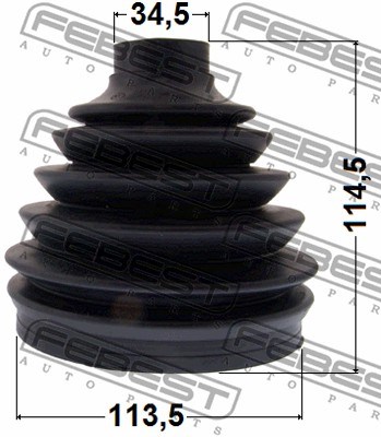 Bellow, drive shaft FEBEST 0415PV97WR 2