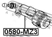 Slave Cylinder, clutch FEBEST 0580MZ3 2