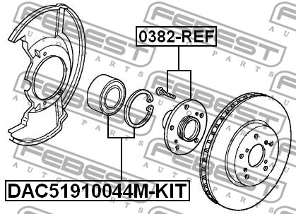 Wheel Bearing FEBEST DAC51910044MKIT 2