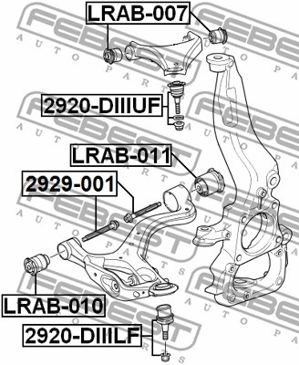 Mounting, control/trailing arm FEBEST LRAB007 2
