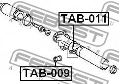 Mounting, steering gear FEBEST TAB009 2