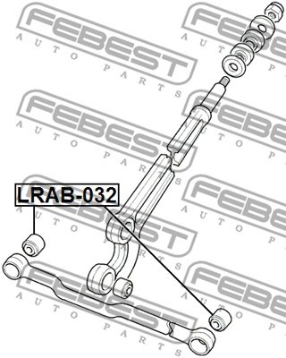 Mounting, control/trailing arm FEBEST LRAB032 2