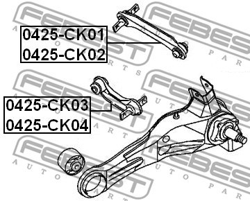Control Arm/Trailing Arm, wheel suspension FEBEST 0425CK01 2
