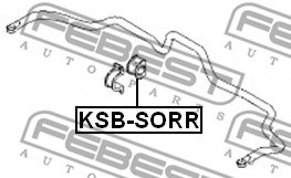 Mounting, stabiliser bar FEBEST KSBSORR 2