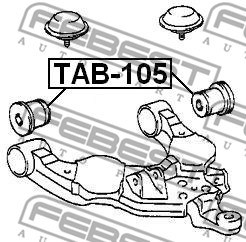 Mounting, control/trailing arm FEBEST TAB105 2