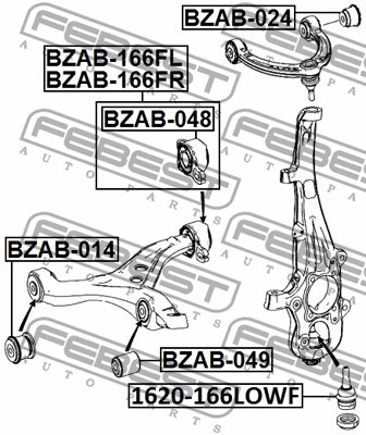 Mounting, control/trailing arm FEBEST BZAB024 2