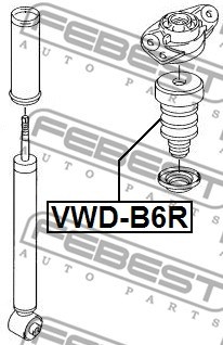 Rubber Buffer, suspension FEBEST VWDB6R 2