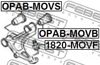 Mounting, control/trailing arm FEBEST OPABMOVB 2