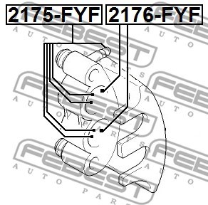 Repair Kit, brake caliper FEBEST 2175FYF 2