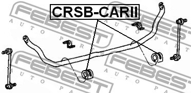 Mounting, stabiliser bar FEBEST CRSBCARII 2