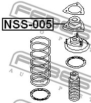 Mounting, shock absorbers FEBEST NSS005 2